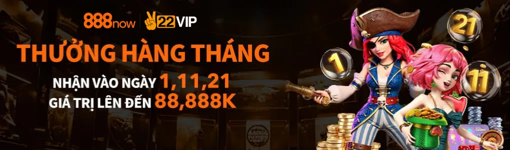 888now22 com thưởng hàng tháng đến 88.888k free